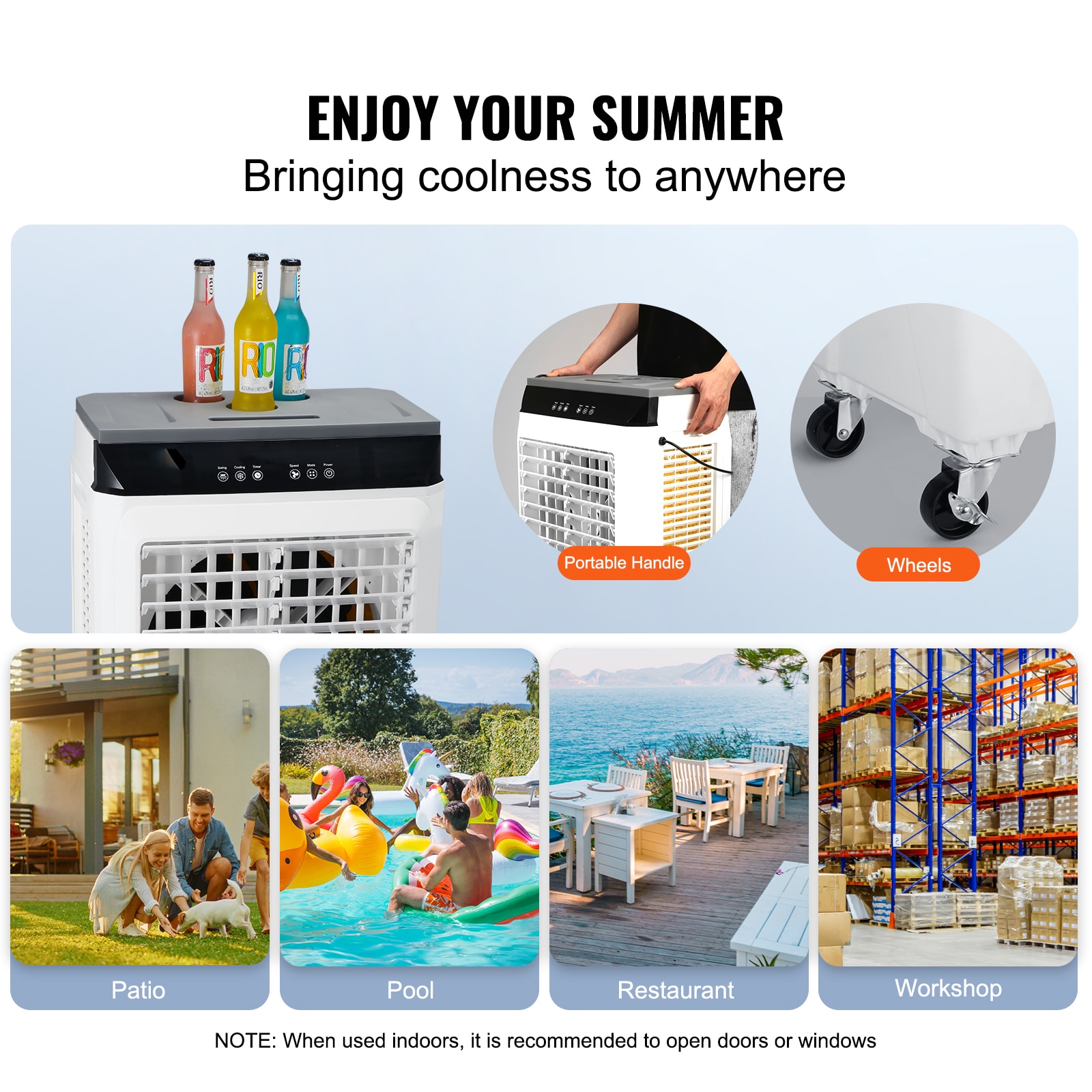 Evaporative Air Cooler Portable Indoor Outdoor Air Conditioner_voghion.com